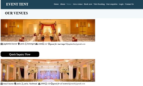 Event Tent: A Hall Booking Communication Website 1 882011b7 event tent website