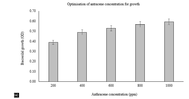 Investigations Into the Potential for Anthracene Decomposition of Novel Soil Bacterium, Pseudomonas putida P7 3 figures