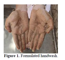 Formulation And Evaluation of Herbal Handwash 2 figures