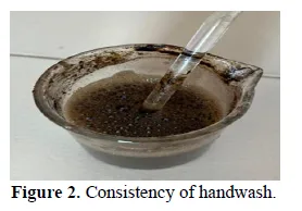 Formulation And Evaluation of Herbal Handwash 3 figures
