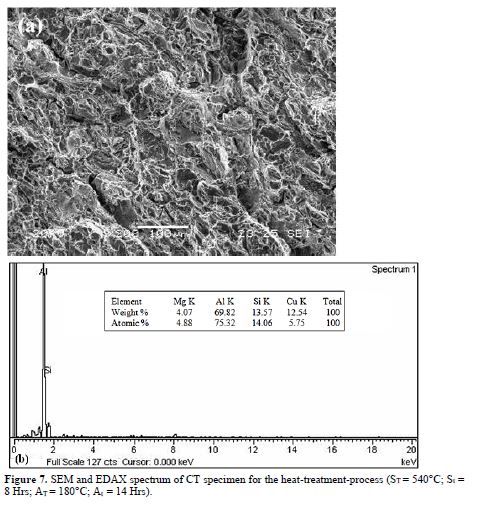 Fracture behavior of 2124Al- 10vol% SiCp composite tensile specimens for different heat treatment conditions 8 figures