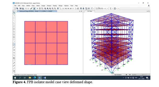 Comparative Analysis of using Rubber isolator and Friction isolator in G+8 Building by SAP 2000 5 figures