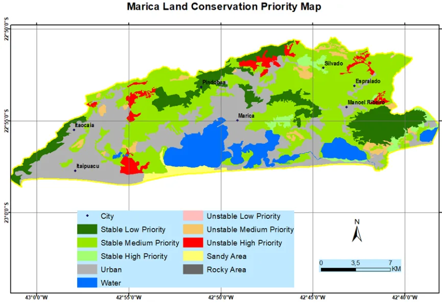 Land Degradation Mapping Using Integration of Remote Sensing and Geographic Information Systems in Maricá, Rio de Janeiro, Brazil 2 figures