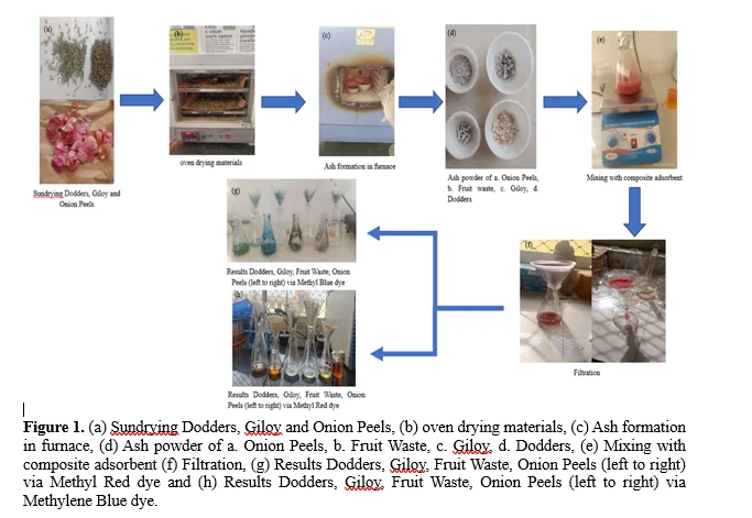 Comparative Evaluation of Dodders, Giloy, Onion Peels and Fruit Waste-Prepared Composite Biochar Polymeric Adsorbent (CBPA) For Use in Wastewater Treatment 2 figures