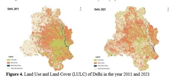 Freshwater Resources in Delhi: A Decadal Analysis of Land Use Changes 5 figures