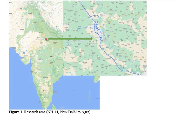 A Method to Produce a GIS Database of Asphalt Polymer Pavement Distress of National Highway 2 figures