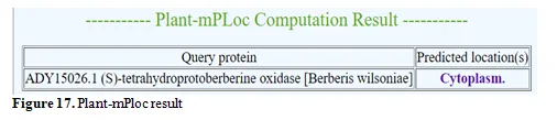 InSilico Analysis and Homology Modeling of Tetrahydroprotoberberine Oxide involved in the Berberine Biosynthesis 18 figures